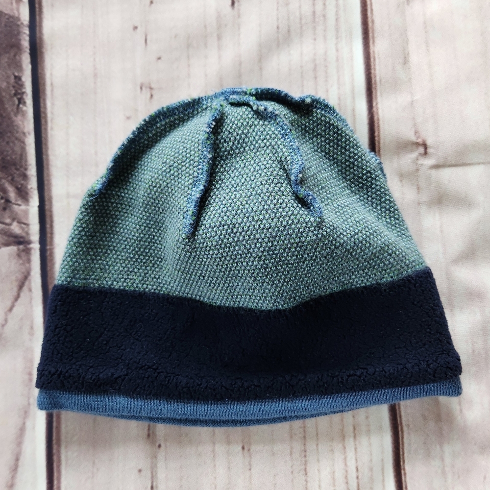 **SOLD** Patagonia Vintage Wool Blend Tassel Beanie Blue Green Pom Hat Unisex - Picture 5 of 8